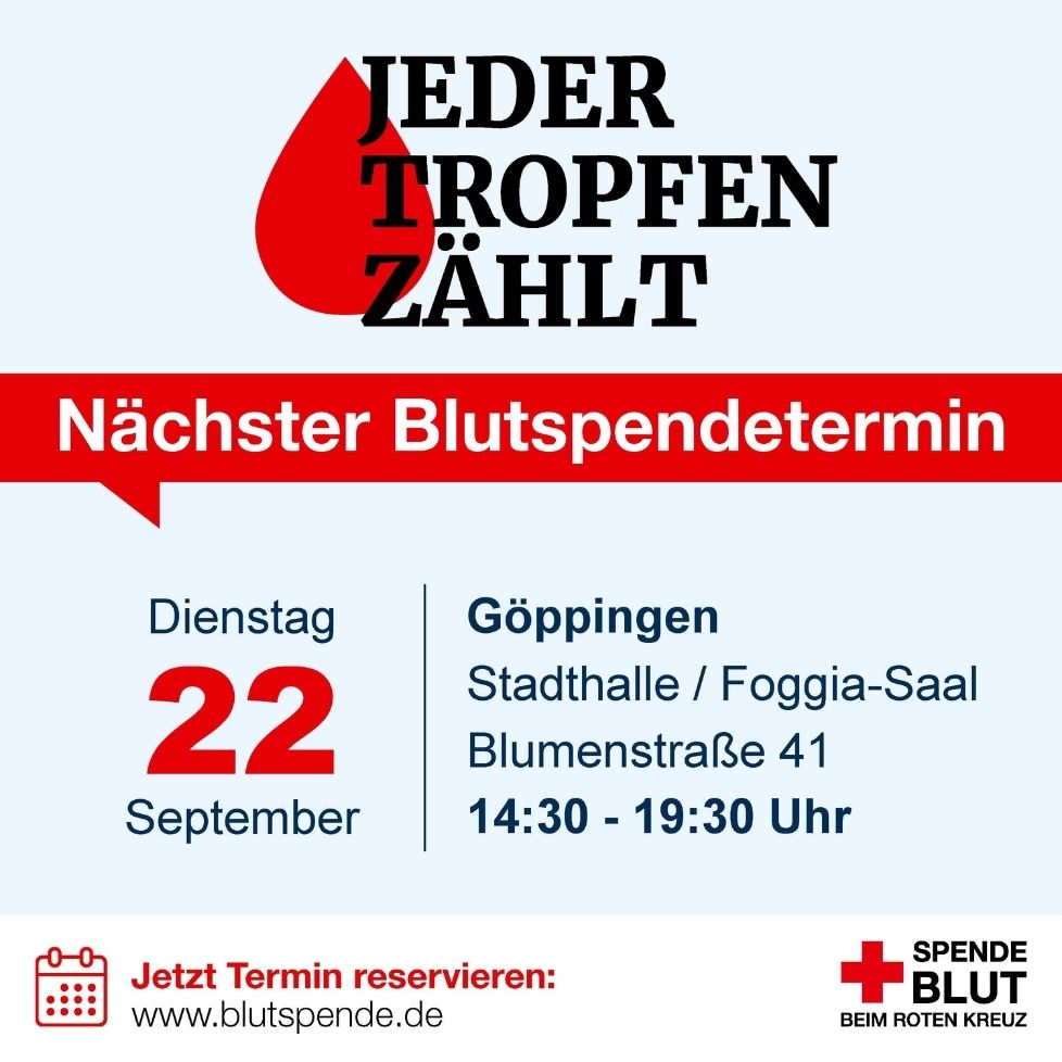 DRK Blutspendenaktion | 22.09.2026 14:30 Uhr
