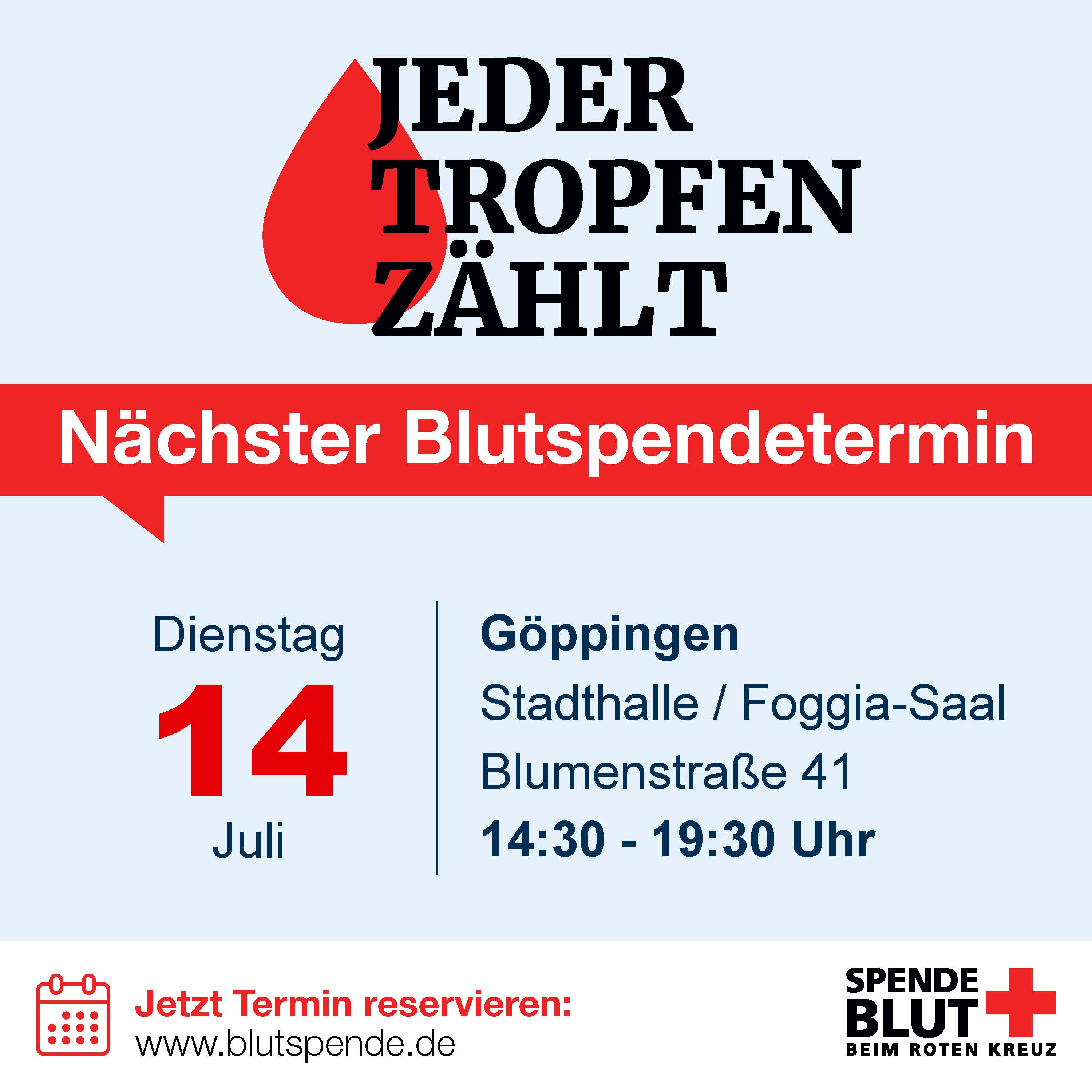 Blutspende | 14.07.2026 14:30 Uhr
